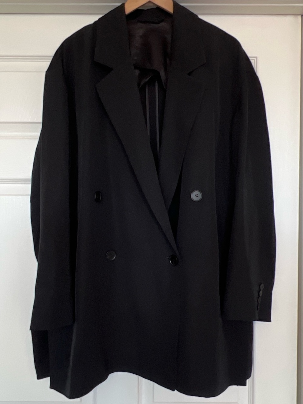 COS Black Oversized Double-Breasted Blazer Jacket - Picture 4 of 7